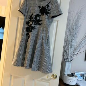 Betsey Johnson Black and White Fit and Flare Dress for Cocktail